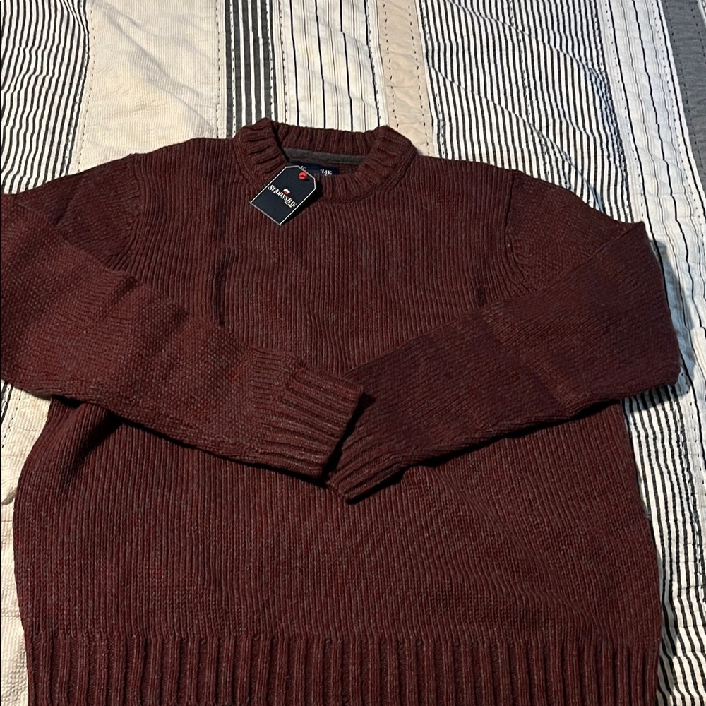 St John’s Bay Men's Crewneck Sweater in Rich Burgundy size XL